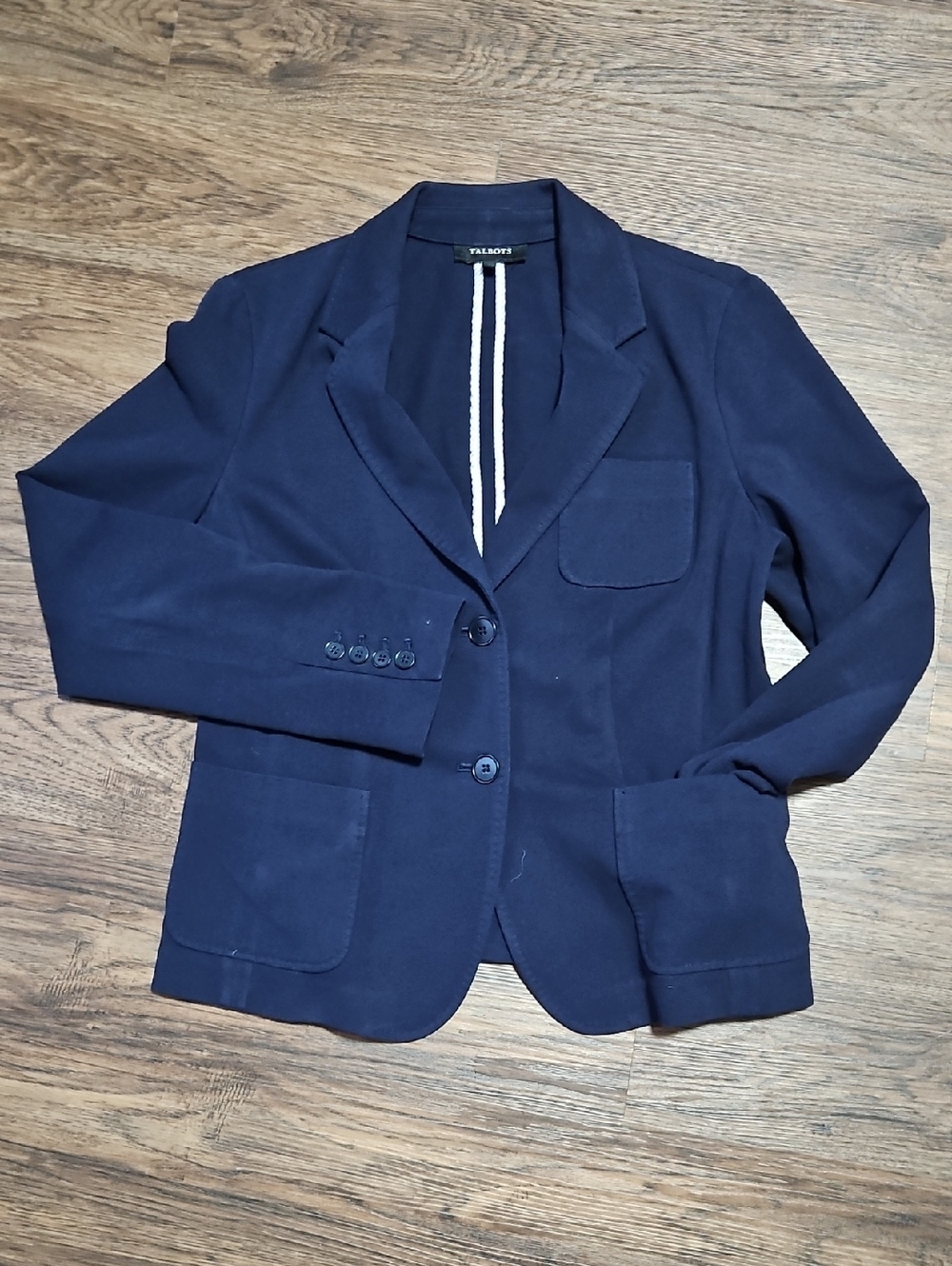 Talbots Navy Blue Two-Button Blazer Size 12